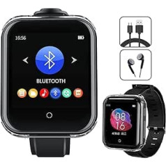 MP3 Player Bluetooth 5.0, 16GB Touchscreen MP4 Player, Portable HiFi Sound Mini Music Player with Bracelet, Support Speaker, FM Radio, Recorder, E-Book