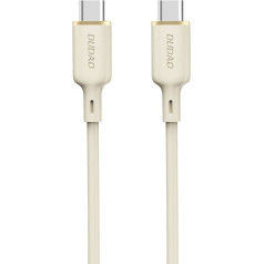 Dudao Pastiprināts kabelis SR USB-C - USB-C 100W 2m bēšs