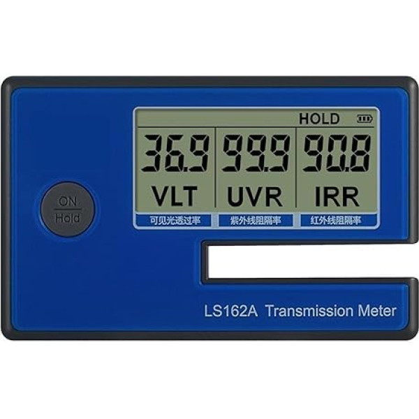 Tönungsmesser für Fenster Tragbares Fensterfolien-Transmissionsmessgerät mit 1400 nm IR-Unterdrückung, UV-Blockierungsrate, Durchlässigkeit for sichtbares Licht 162 A für Autofenstervorhänge