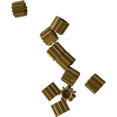 Motor Pinion, Gear, Motor Pinion, Pack of 10 Copper Gears, Small, 0.5 Modules, 12-22 Teeth, Hole Thickness 1.98/2.02/2.98/3.16 mm, 5 mm D-Bore Diameter for Toy Models (Colour: 0.5 m, Size: