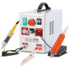 Hanchen Punktschweißgerät 3.2kw Akku Schweißgerät LED Pulse Spot Welder mit Lötkolben 2 in 1 für 18650 16430 22650 32650 Batterie 220V