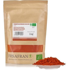 FRISAFRAN Spāņu pikanti kūpināti pipari Organic 1 kg Kūpināti pipari Kūpināti pipari Kūpināti pipari Kūpināti asie pipari Pepper Pepper Pepper Hot Pepper Pepper De La Vera Spice