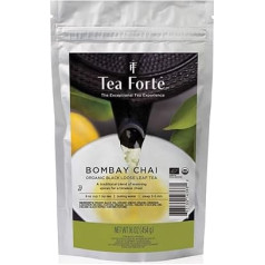 Tea Forté Bombay Chai - organiskā melnā tēja ar indiešu garšvielām - pilnlapu tēja - Zip Bag 454 g