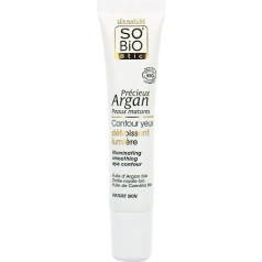 ‎So'bio Étic SO'BiO étic Précieux Argan Cosmos Organic Illuminating Smoothing Eye Contour, 15 ml