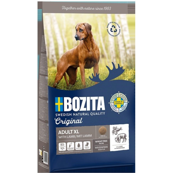 Bozita original adult xl ar jēra gaļu - sausā barība suņiem - 12 kg