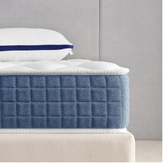 Iyee Nature King matracis, hibrīda Pocket Spring matracis, Memory Foam matracis, izturīgs un ādai draudzīgs, individuāli iesaiņots, ideāli piemērots pieaugušajiem un bērniem, King izmēra matracis, 150 x 200 x 20 cm