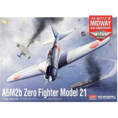 Plastikāta modelis lidmašīna a6m2b zero fighter 21 1/48