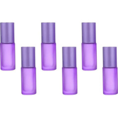 Minkissy Matēta stikla rullīšu pudeles 5ml ēterisko eļļu Roll On pudeles ēterisko eļļu smaržu pudeles konteiners Sky Blue, violeta, modes