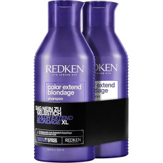 Redken XL kopšanas komplekts blondiem un balinātiem matiem bez dzelteniem toņiem, ar proteīnu kompleksu, Color Extend Blondage šampūns 500 ml un kondicionieris 500 ml