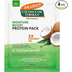 Palmer's Palmers Kokosriekstu eļļa matiem ar dziļu kondicionieri un proteīniem 60ml (4 gabaliņu iepakojums)