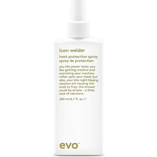 EVO icon welder termoaizsardzības aerosols, 200 ml, neatstājams krēms, termoaizsardzība visiem matu tipiem, piešķir elastību, spīdumu un samazina sprogas, vegāns, bez sulfātiem