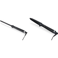 GHD Curve Thin Wand, profesionāla lokšķēru gludeklis bez klipa un Curve Creative Curl Wall, profesionāla lokšķēru gludeklis bez klipa, konusveida formas