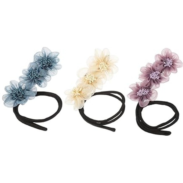 Minkissy 3 gaļas bumbiņu matu maizītes veidotājs Viegla matu maizītes veidotājs Matu donatu cirtējs Lēns matu cirtējs Matu cirtējs Maizīte Wrap Flower Bun Maker Maizītes veidotājs plāniem matiem aušanas galvassegām Metāla mati