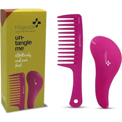 Majestik+ Hair Detangling Brush and Comb Set - The Best Hair Detangling Kit for No More Tangles, No More Tears