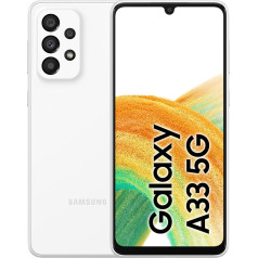 Samsung Galaxy A33 5G viedtālrunis Dual SIM Android viedtālrunis Mobilais tālrunis 6 GB RAM 128 GB atmiņa Awesome White