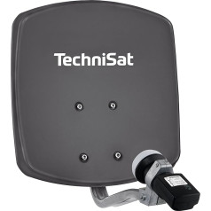 TechniSat DIGIDISH 33 Satelīta šķīvis 1 lietotājam (33 cm maza satelīta sistēma - komplekts ar sienas stiprinājumu un Satfinder V/H-LNB) Pelēks