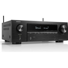 Denon AVR-X1700H 7.2 kanālu AV uztvērējs, Hifi pastiprinātājs ar Dolby Atmos, DTS:X, 6 HDMI ievadi un 1 izeja, 8K HDMI, Bluetooth, WiFi, AirPlay 2, HEOS Multiroom, saderīgs ar Alexa