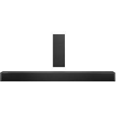 Hisense HS2100 2.1 Soundbar mājas kinozāles sistēma ar bezvadu zemfrekvences skaļruni, 240 W, Dolby Audio, Bluetooth, HDMI ARC/Optical/AUX/USB, melna