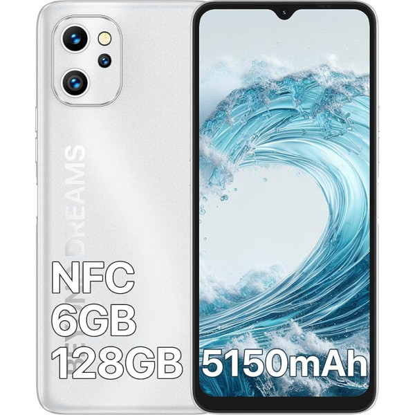 UMIDIGI F3 Android viedtālrunis bez līguma, 8 GB + 128 GB, FHD+ 6,78 collu displejs, Helio P70 NFC mobilais tālrunis bez līguma, 48 MP AI trīskāršā kamera, 5150 mAh akumulators ar 18 W ātro uzlādi,