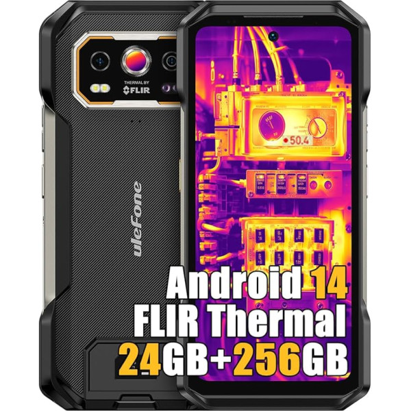 Ulefone Armor 27T Pro Āra mobilais tālrunis 5G viedtālrunis ar termokameru, Dimensity 6300 24GB + 256GB, 64MP + 50MP, 10600mAh bezvadu uzlāde, 6,78 collu FHD+, Android 14 IP68 mobilais tālrunis