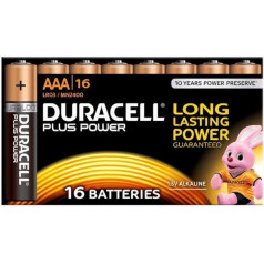 Duracell MN2400B16 Plus Power Batterie AAA 16 baterijas