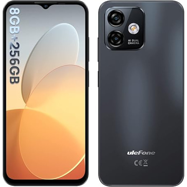 Ulefone Note 16 Pro Mobilais tālrunis bez līguma, 16GB RAM + 256GB ROM viedtālrunis bez līguma, 50MP fotokamera 6,52 collu HD+ Android 13 viedtālrunis, 4400 mAh Dual SIM bez Simlock mobilā telefona,