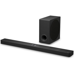 LG DS90TY 5.1.3 Dolby Atmos Soundbar (570 W) ar bezvadu zemfrekvences skaļruni (Wow Cast, HDMI, Bluetooth) [2024], melns