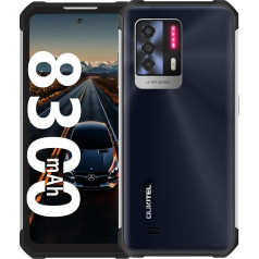 OUKITEL WP17 āra viedtālrunis 2022 jauninājuma versija, 8300 mAh āra mobilais tālrunis 128 GB + 8 GB, 90 Hz 6,78 collu FHD+ displejs, Helio G95 spēļu čips, 64 MP + 20 MP kamera, 18 W ātrā uzlāde Android 11 NFC OTG Dual 4G