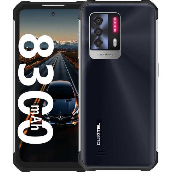 OUKITEL WP17 āra viedtālrunis 2022 jauninājuma versija, 8300 mAh āra mobilais tālrunis 128 GB + 8 GB, 90 Hz 6,78 collu FHD+ displejs, Helio G95 spēļu čips, 64 MP + 20 MP kamera, 18 W ātrā uzlāde Android 11 NFC OTG Dual 4G