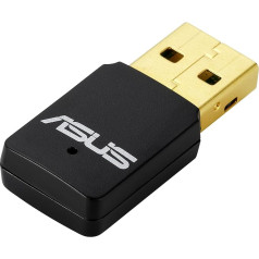 Asus USB-N13 C1 N300 WLAN USB zibatmiņas karte (WiFi 4, WPA3, USB 2.0, saderīga ar Windows Mac un Linux)