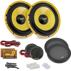 Pyle PLG6C Passiv Lautsprecher + 16,5cm (6,5'' Zoll) + 400 Watt + Gelbe Lautsprecher/Speaker + Com