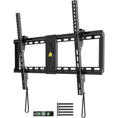 FORGING MOUNT televizoriaus sieninis laikiklis, pakreipiamasis televizoriaus laikiklis, universalus sieninis laikiklis 37-82 colių televizoriams iki 60 kg maks. VESA 600 x 400 mm