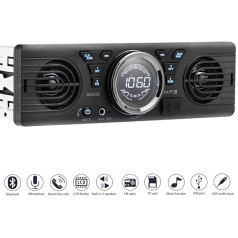 PolarLander Universāls 1 DIN 12 V auto radio audio atskaņotājs Iebūvēti 2 skaļruņi Stereo FM atbalsts Bluetooth ar USB/TF kartes pieslēgvietu