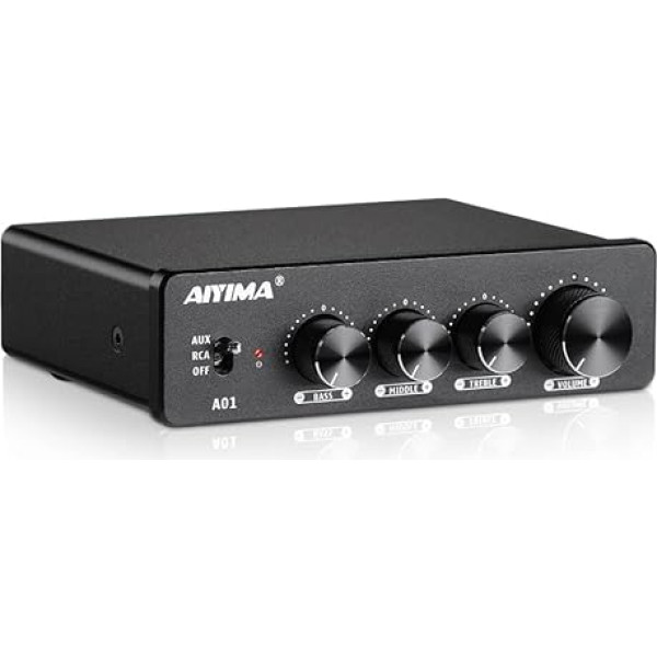 AIYIMA A01 TPA3116 Jaudas pastiprinātājs 2.0/2.1CH Stereo HiFi pastiprinātājs D klases integrētais mājas skaļruņu pastiprinātājs 100W mini pastiprinātājs ar basa un augstuma regulēšanas funkciju