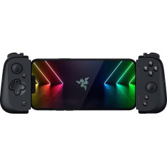 Razer Kishi V2 priekš iPhone, mobilais spēļu kontrolieris (universāls ar pagarināmu tiltiņu, datorspēļu un konsoļu spēļu straumēšana, ergonomisks dizains, darbojas ar Nexus lietotni), melns