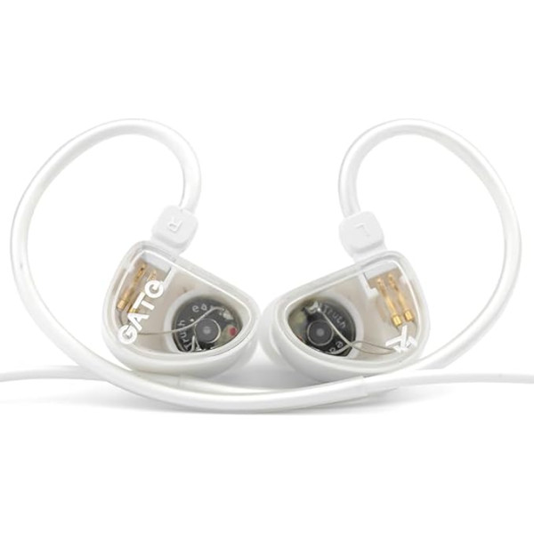 Fanmusic Truthear Gate Dynamic Driver In-Ear austiņas ar 0,78 2 pin kabeli - baltas ar mikrofonu