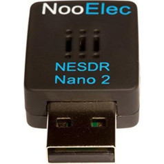 Nooelec NESDR Nano 2 - Winziges Schwarzes RTL-SDR-USB-Set (RTL2832U + R820T2) mit MCX-Antenne. Programmatūras definēts radio, DVB-T un ADS-B saderība, ESD-Sicher