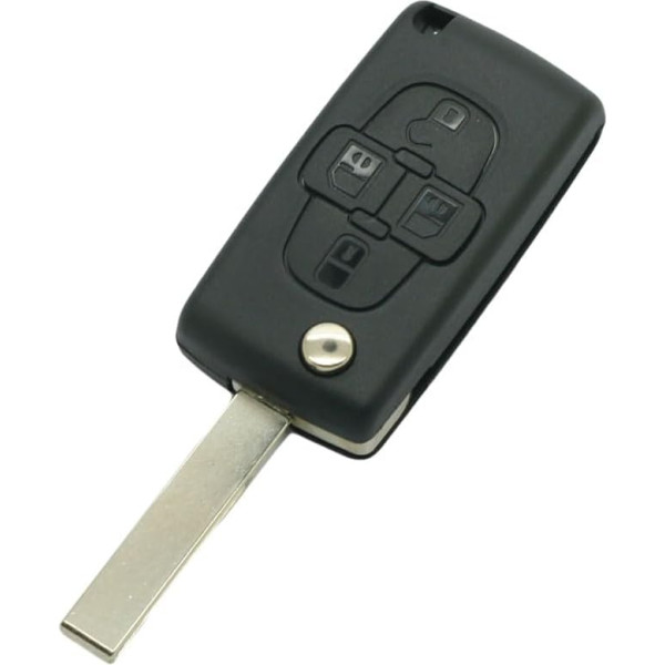 BROVACS Rezerves atslēgas apvalks CE0523 tips HU83 Key Blade saderīgs ar Peugeot 1007 807 4 pogas Keyless Entry Flip Remote Key Case Fob SS316A