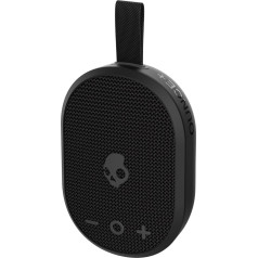 Skullcandy Ounce+ bezvadu Bluetooth skaļrunis - IPX7 ūdensizturīgs mini skaļrunis ar 16 stundu akumulatoru, patiesi bezvadu stereo un ballistiskā neilona nēsāšanas siksniņu (melns)