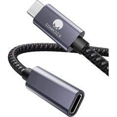 CONMDEX USB C pagarinātājs 1,8 m USB 3.2 kabelis no C tipa vīrieša līdz sievietei, 5 Gbit/s, 5 A uzlāde, 4K video sinhronizācijas pagarinātājs, saderīgs ar PSVR2, M1 M2 Max MacBook, Galaxy S23/S22, Pad Mini