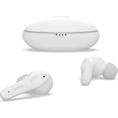 Belkin SOUNDFORM Nano Bluetooth austiņas bērniem, bezvadu 85 dB ausu aizsardzība Ierobežota tiešsaistes apmācība, skola, IPX5 sertifikāts, 24 stundu darbība iPhone, iPad, Kindle u.c. - Balts