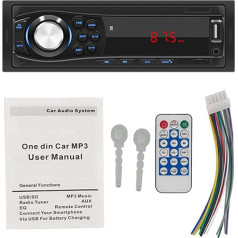 WEPARTICULAR Auto radio Bluetooth brīvroku komplekts 1 DIN auto radio MP3 atskaņotājs Digitālā audio ISO saskarne FM/USB/SD/AUX-IN