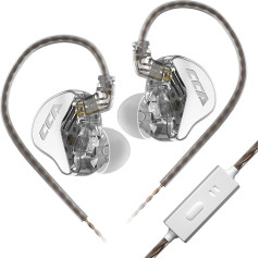 keephifi CCA CRA In-Ear austiņas, īpaši plāna membrāna, dinamiskais draiveris, IEM, tīra skaņa un dziļi basi, vadu austiņas ar mikrofonu un noņemamu nesajaucamu kabeli bez iepīšanās