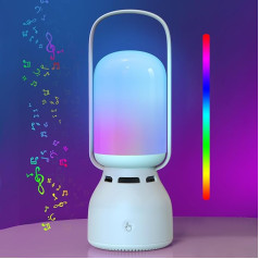 AUYLE Pārnēsājams Bluetooth skaļrunis ar nakts gaismu, ar pieskārienu regulējama naktslampiņa ar 7 gaismas krāsām un 5 RGB gaismas režīmiem, dāvana dzimšanas dienas dāvanai sievietēm un vīriešiem