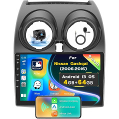 Inefala 2024 Upgrade 4G + 64G Auto Radio Android 13 priekš Nissan Qashqai 2006 2007 2008 2008 2009 2009 2010 2011-2016, 9