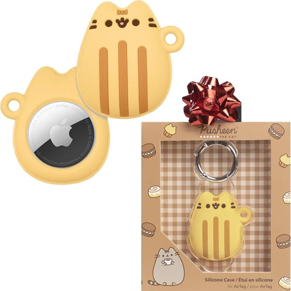 iFace x Pusheen Café Series silikona futrālis Apple AirTags [Mīlīgs rakstzīmju futrālis] [Komplektā iekļauts karabīnes stiprinājums] - Madeleine