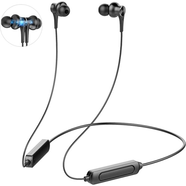 ILamourCar Bluetooth austiņas Sport in Ear, Bluetooth 5.0 bezvadu austiņas, bezvadu austiņas, sporta austiņas, magnētiskās ultravieglas austiņas, austiņas ar mikrofonu skriešanai, riteņbraukšanai