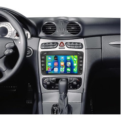 [1+32G] SIXWIN Android 13 auto radio ar satelītnavigācijas sistēmu Mercedes-Benz CLK C208 W208 W209 E-W210 Clase C W203 Viano W639 SLK W170.7 collu skārienjūtīgais ekrāns ar Bluetooth WLAN FM/RDS EQ MirrorLink + atpakaļgaita