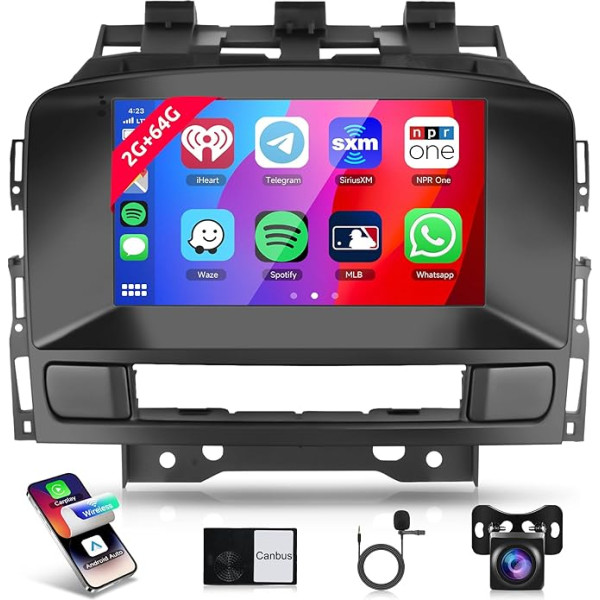 2G + 64G bezvadu Carplay Android 13 Auto radio 2 DIN Opel Astra J/Buick Excelle GT XT 2010-2014 7 collu auto radio ar Android auto navigāciju GPS WiFi Mirror Link Bluetooth FM/RDS/DAB/EQ/SWC