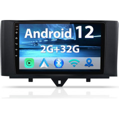 AWESAFE Auto radio priekš Smart Fortwo 451 2011-2015, Android 12 sistēma, 2G+32G, 9